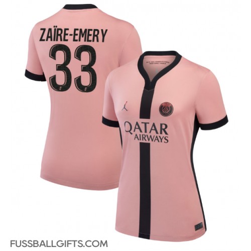 Paris Saint-Germain Warren Zaire-Emery #33 Fußballbekleidung 3rd trikot Damen 2024-25 Kurzarm